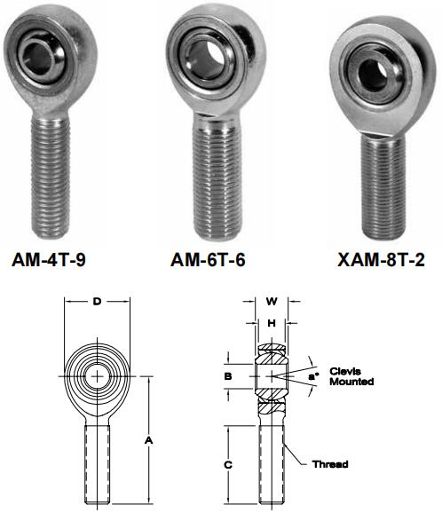 AURORAAM-6T-7關節(jié)軸承圖紙
