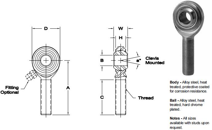 AURORACAM-10關(guān)節(jié)軸承圖紙