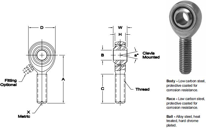 AURORAMB-M30關(guān)節(jié)軸承圖紙